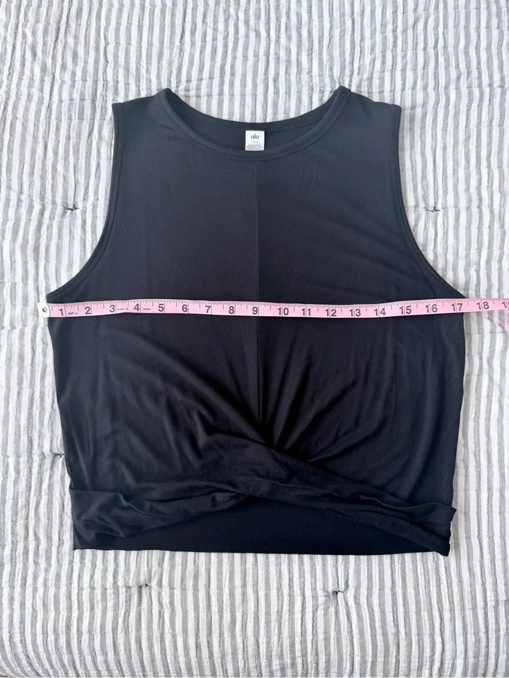 Alo Yoga Cover Tank – Black | Size Large